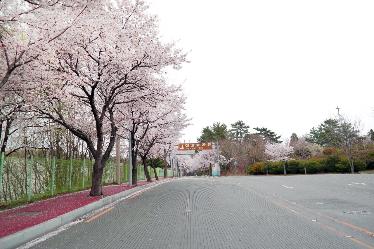 Asia Lakeside Hotel Jinju Bagian luar foto